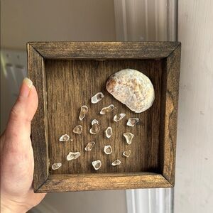 Shell and Seaglass Jelly Fish Art